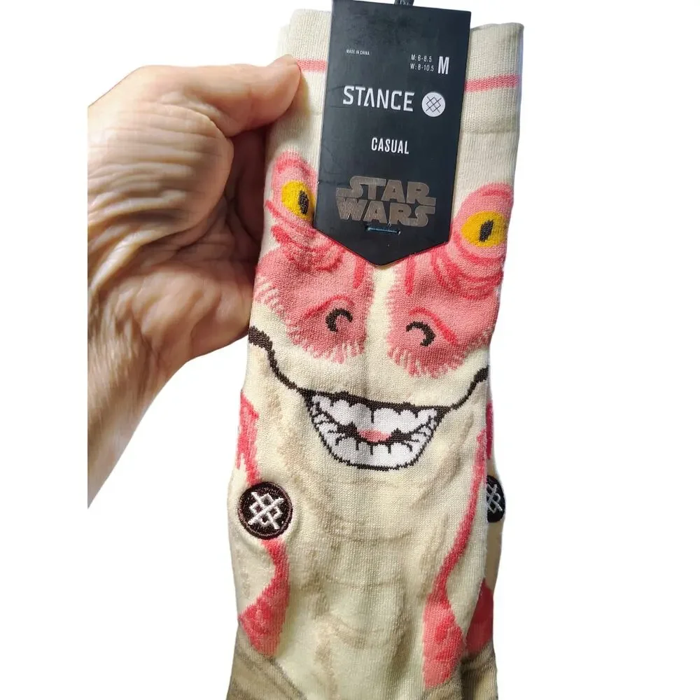 Stance Star Wars Jar Jar Crew Socks M NWT